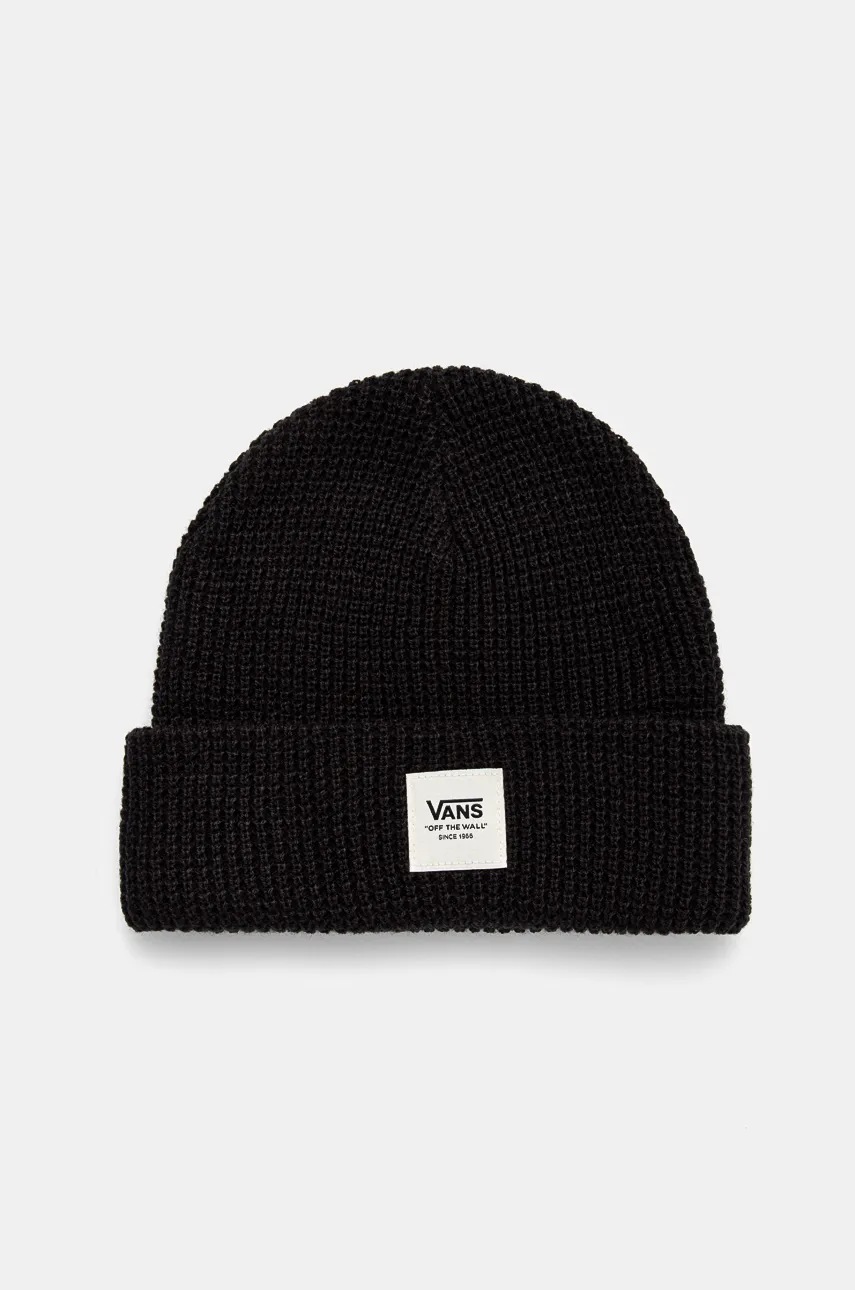 

Шапка Vans в черно с фина плетка VN000HSUBLK1, Черен