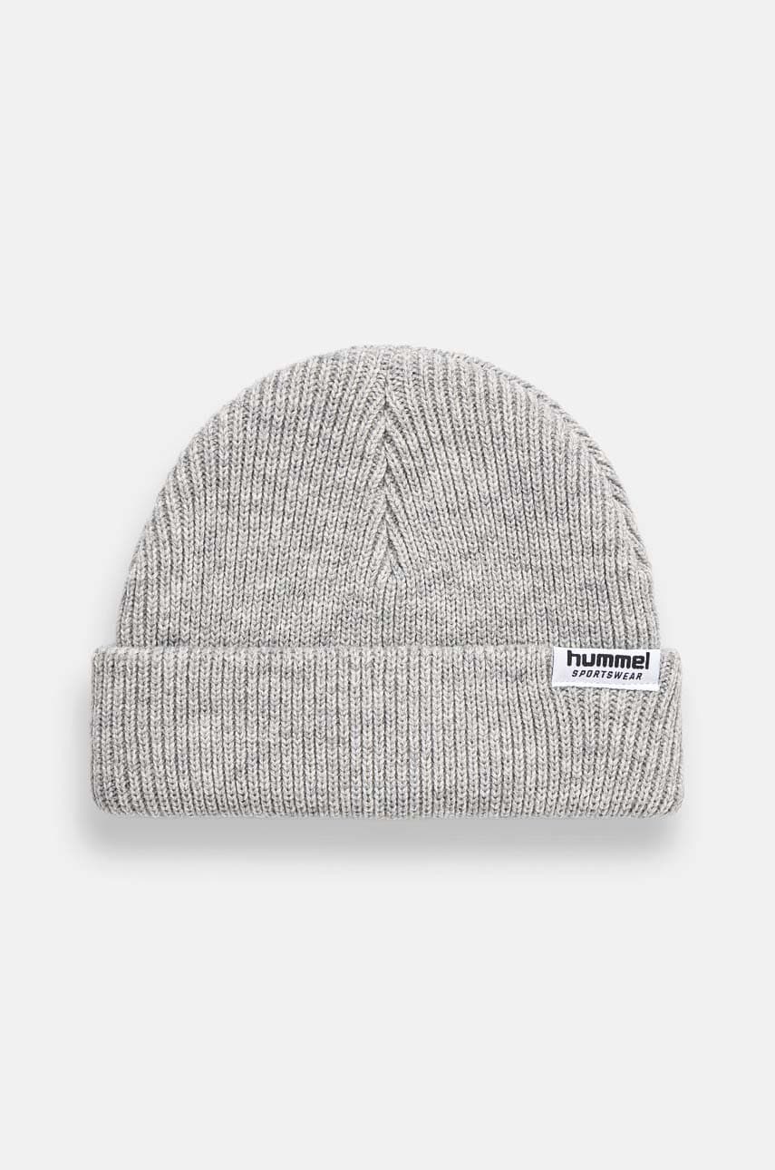 Hummel caciula culoarea gri, din tricot gros, 226071