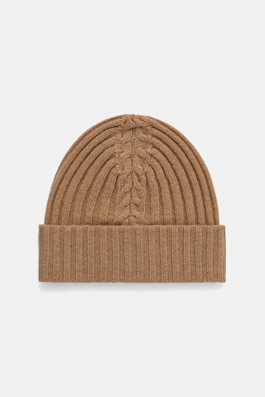 United Colors of Benetton pălărie din amestec de lână culoarea gri, de lână, din tricot gros, 1244DA011