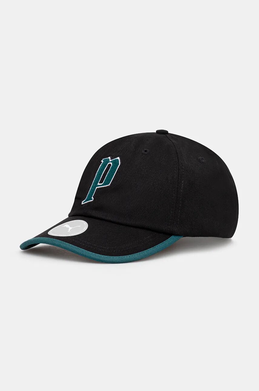 Puma sapca de baseball din bumbac Play Paris Retro Club culoarea negru, cu imprimeu, 025512