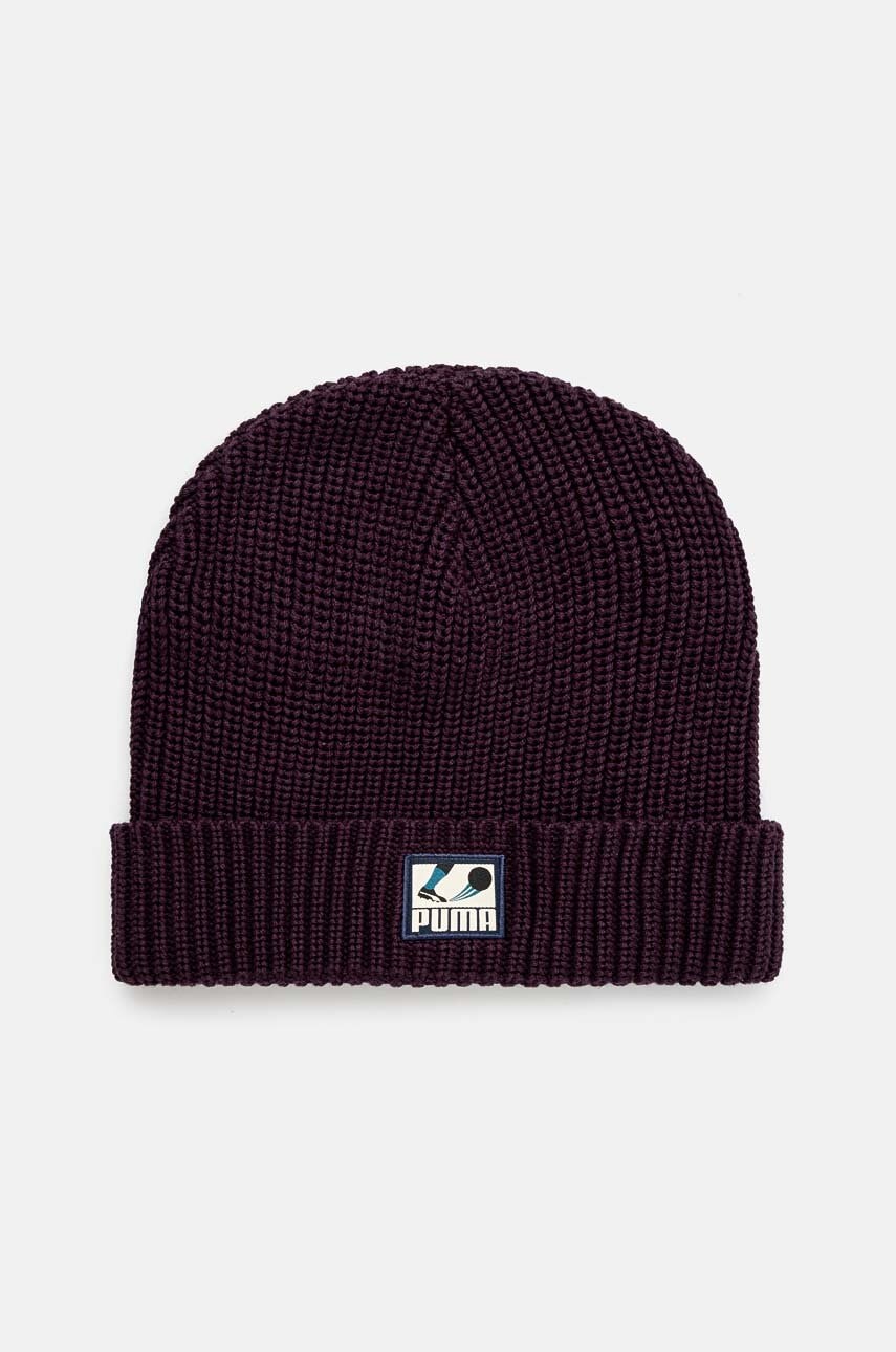 Puma caciula din bumbac Classics Graphic Short Beanie culoarea violet, bumbac, 025680