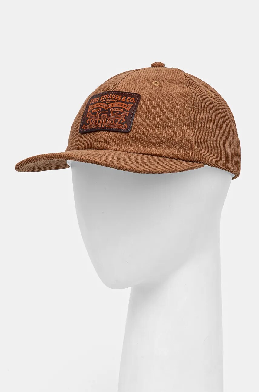 Levi's sapca culoarea maro, cu imprimeu, 000A9-0003