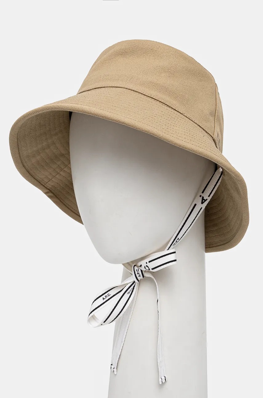 

Памучна капела A.P.C. bob rachel 2.0 в бежово от памук COCPR.M24136, Бежов