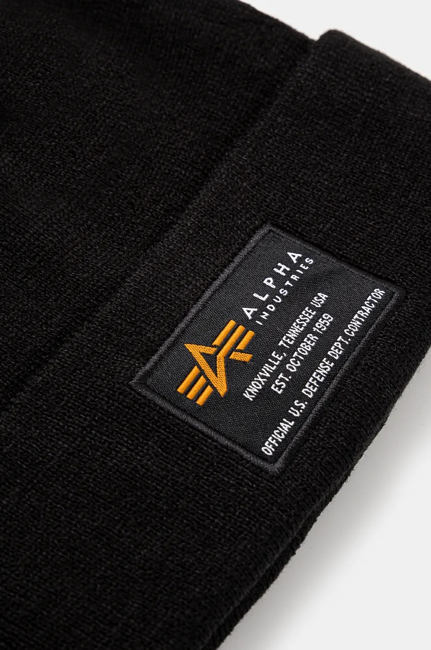 Шапка Alpha Industries Crew Beanie цвет чёрный  128924