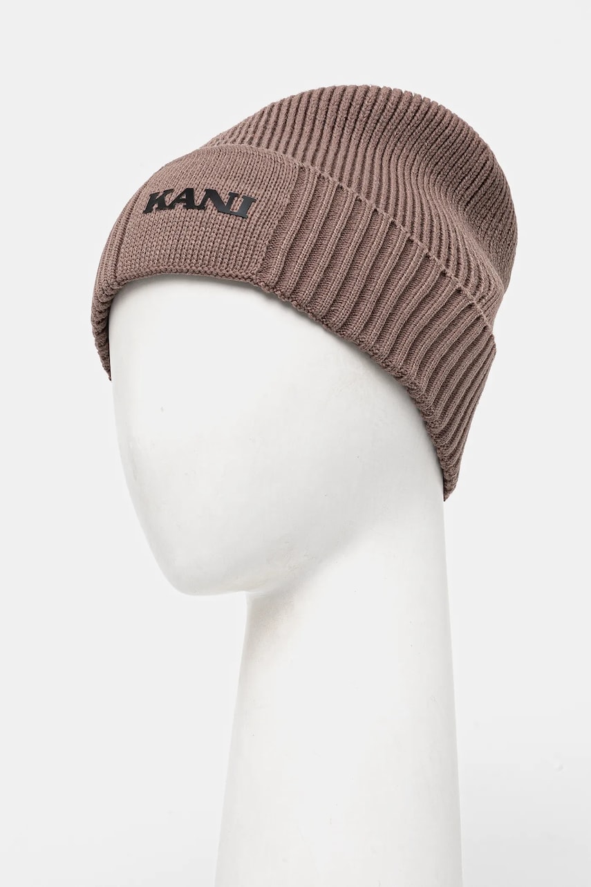 Шапка Karl Kani цвет коричневый из тонкого трикотажа 70200012 Шапка Karl Kani цвет коричневый из тонкого трикотажа 70200012