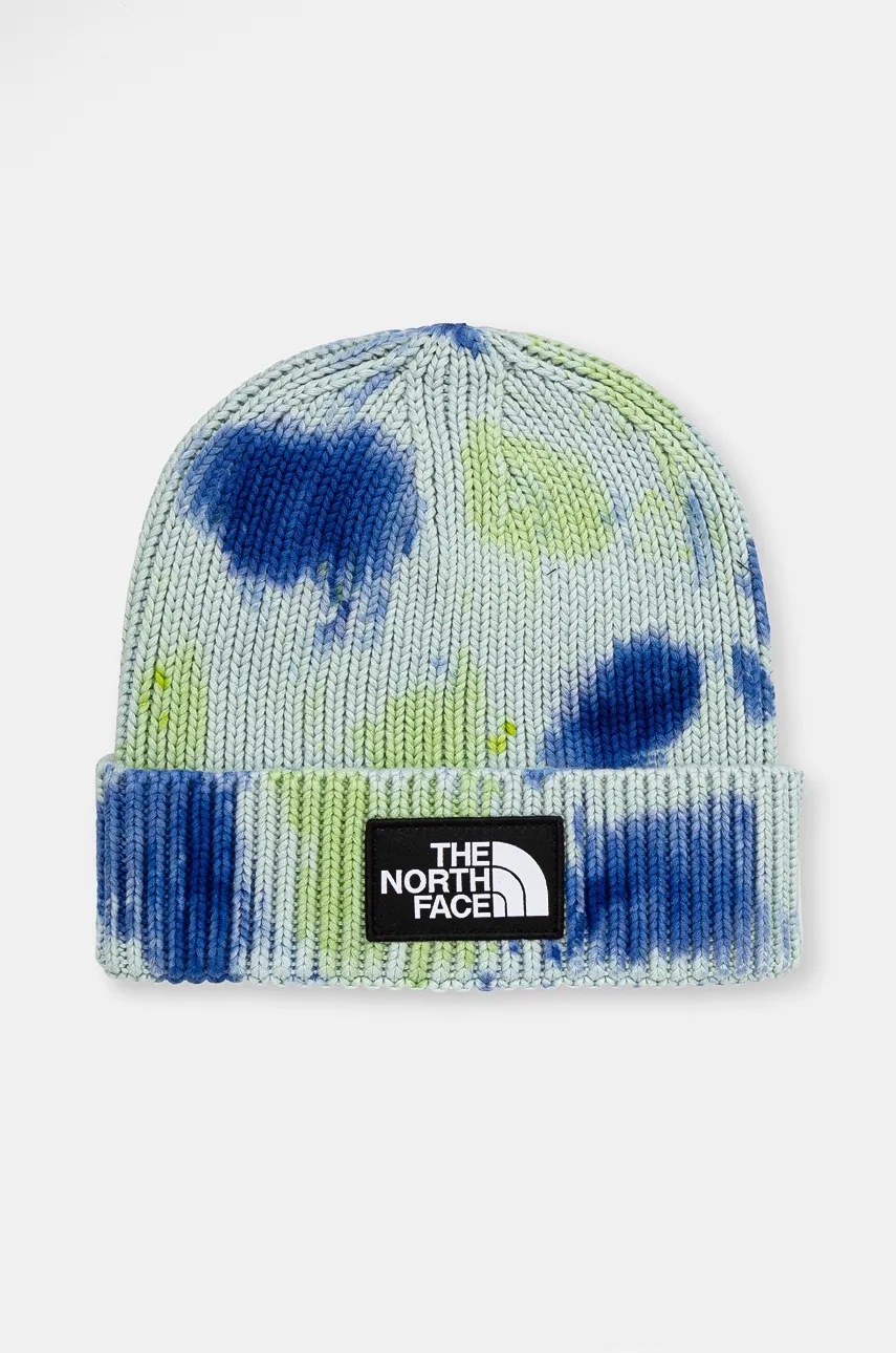 

Шапка The North Face Tie Dye Logo Box Beanie в тюркоазено от памук NF0A7WJI9CI1, Тюркоазен