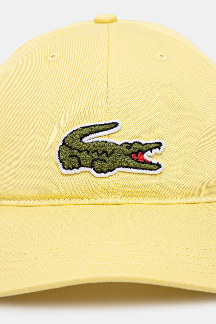 Кепка Lacoste цвет жёлтый с аппликацией RK3186 Кепка Lacoste цвет жёлтый с аппликацией RK3186