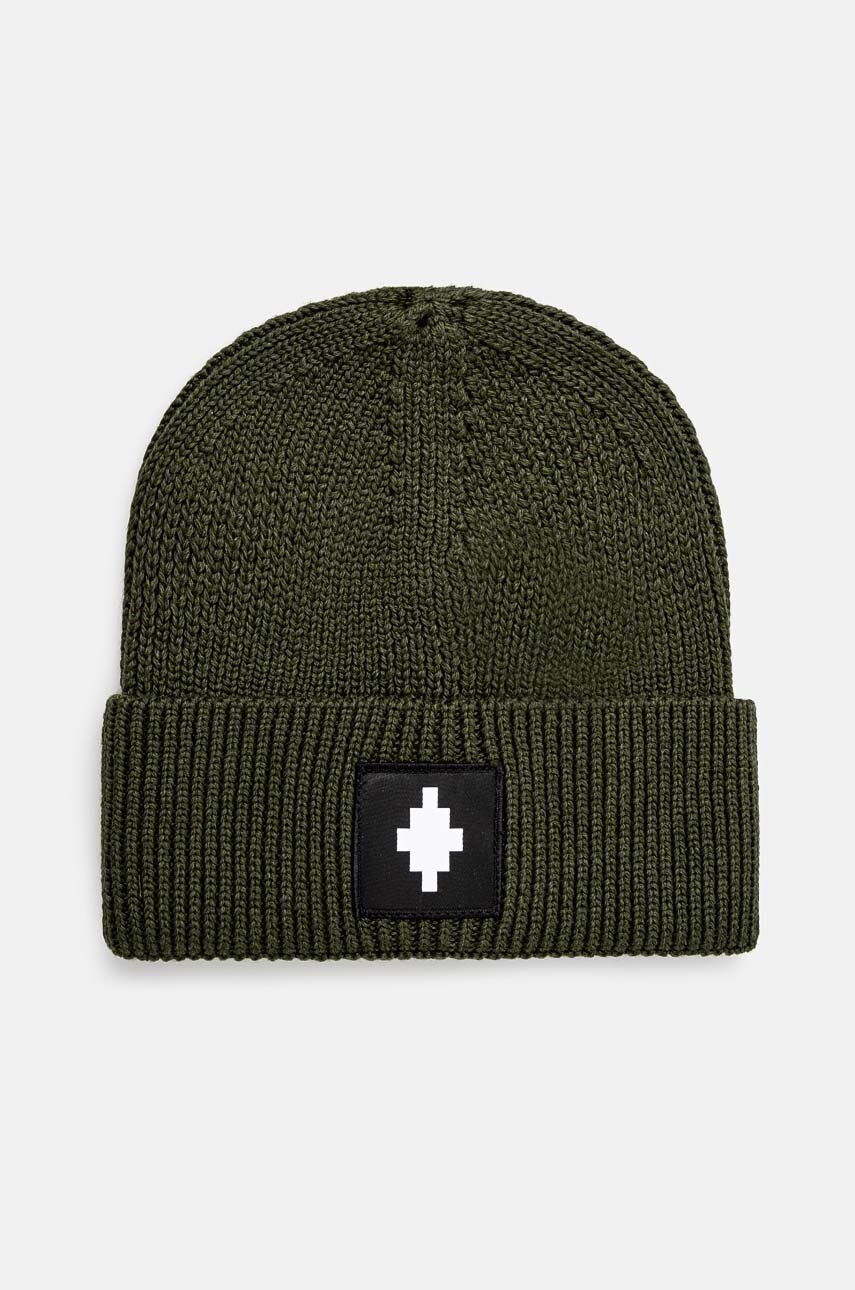 

Вълнена шапка Marcelo Burlon Cross Patch Beanie в зелено от вълна CMLC001F24KNI0015801, Зелен