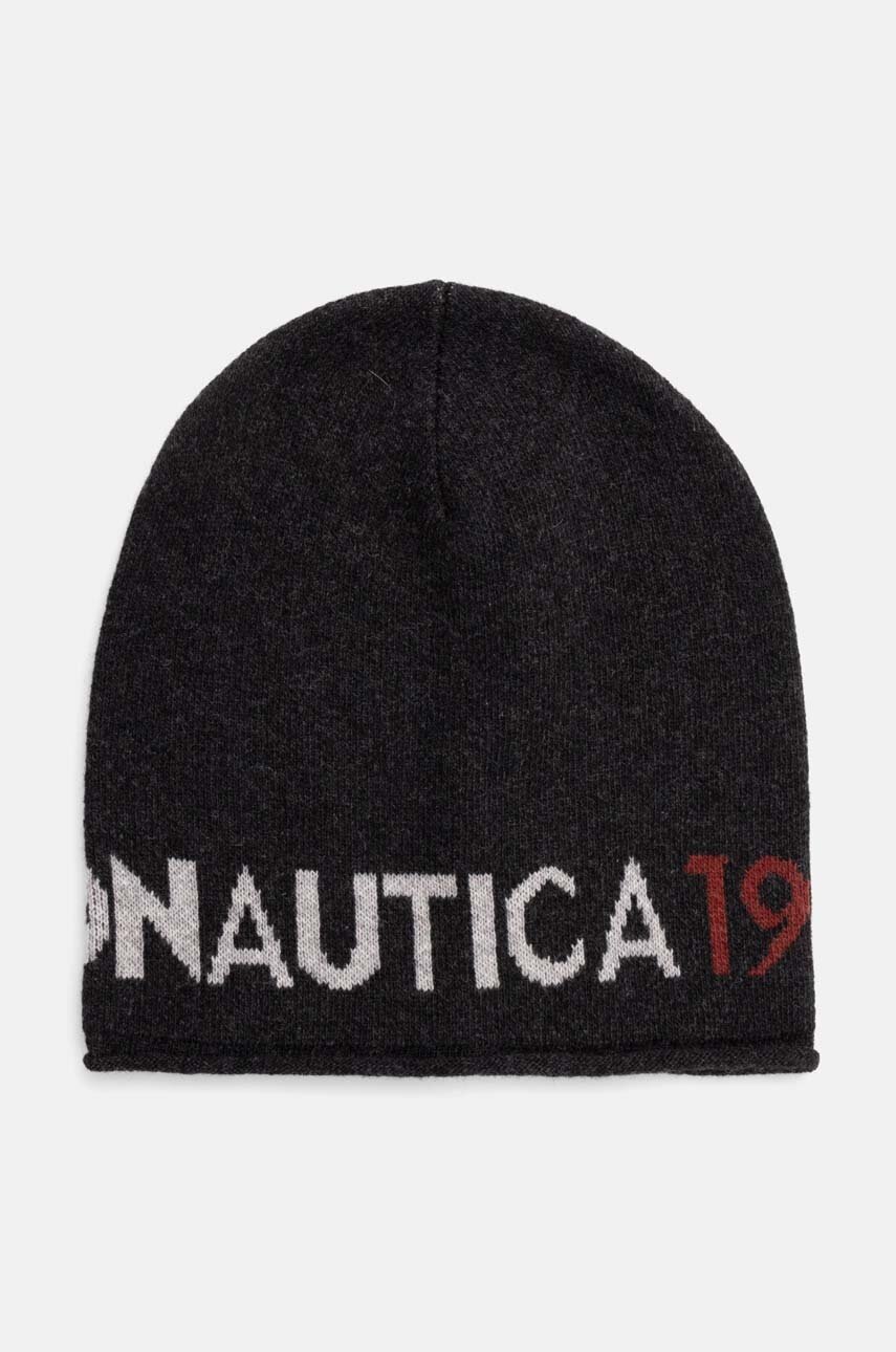 

Шапка с вълна Aeronautica Militare в черно с фина плетка CU074DL491, Черен