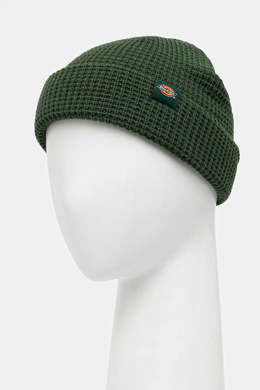 Шапка Dickies Woodworth Waffle Beanie цвет зелёный  DK0A4XFD