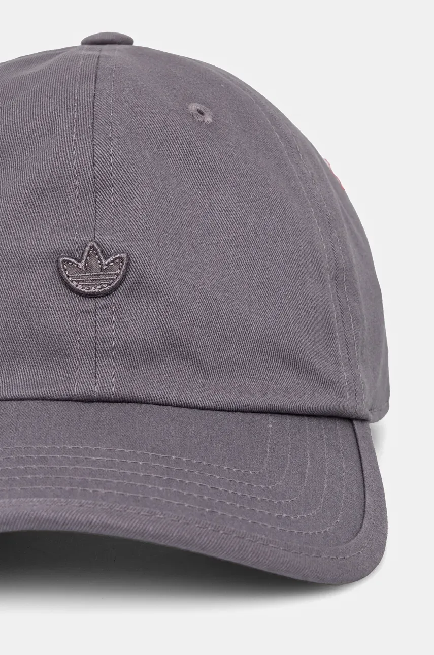 Хлопковая кепка adidas Originals цвет фиолетовый однотонная IX7333 Хлопковая кепка adidas Originals цвет фиолетовый однотонная IX7333