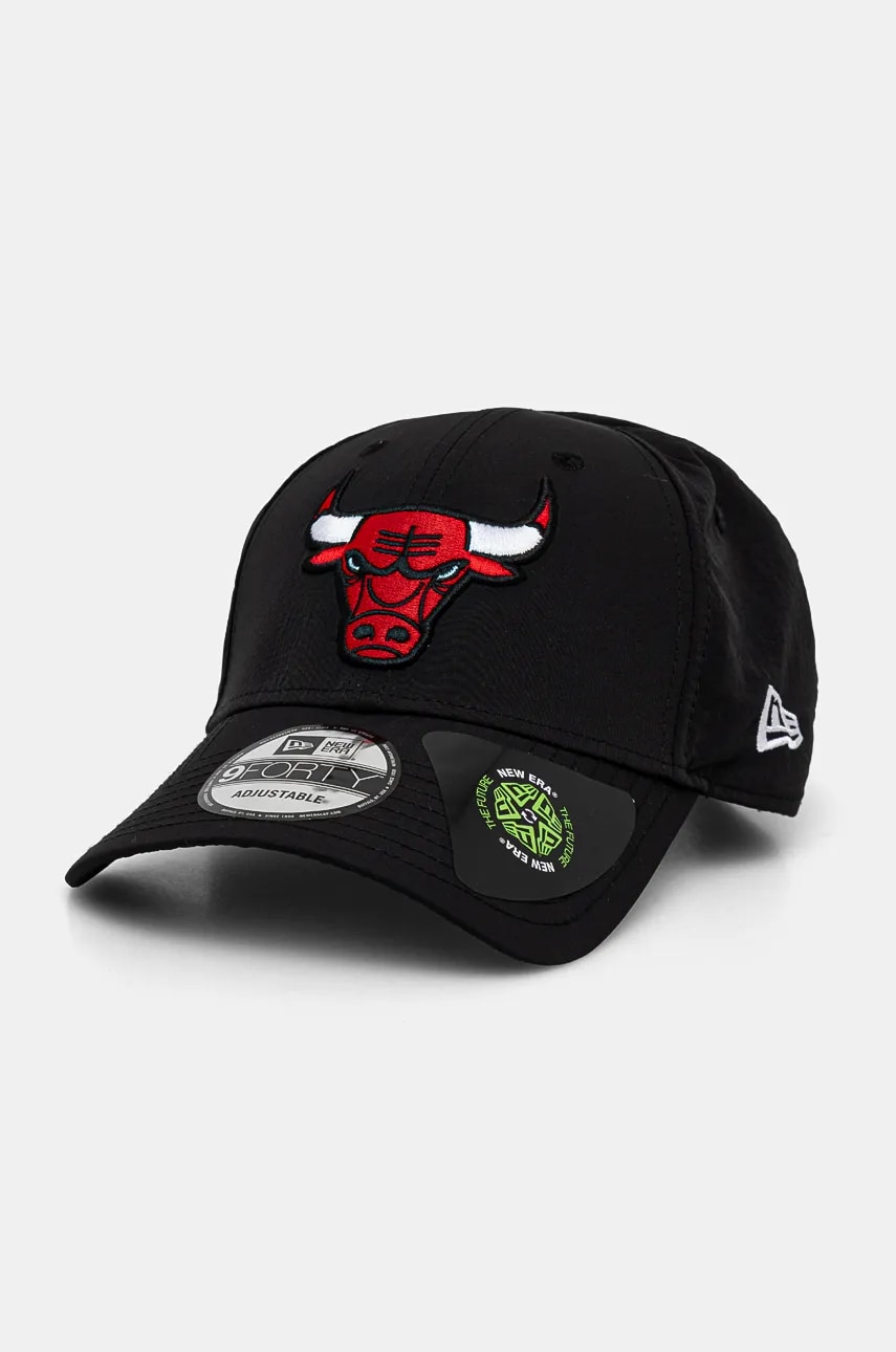 New Era sapca CHICAGO BULLS culoarea negru, cu imprimeu, 60565234 New Era sapca CHICAGO BULLS culoarea negru, cu imprimeu, 60565234