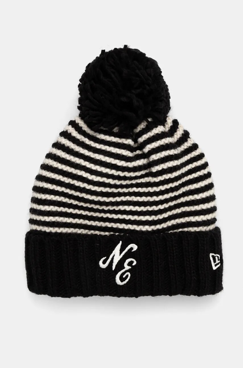 New Era sapca culoarea negru, din tricot gros, 60565218