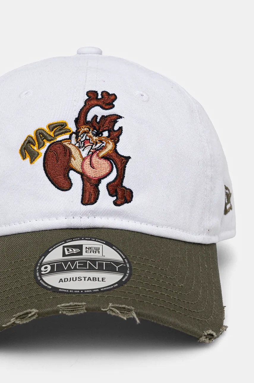Хлопковая кепка New Era TAZ цвет белый узор 60565324 Хлопковая кепка New Era TAZ цвет белый узор 60565324
