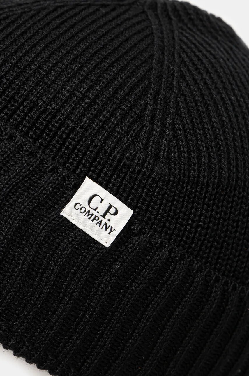 Шапка C.P. Company Knit Cap In Re-Wool цвет чёрный однотонная 17CMAC293A006595A Шапка C.P. Company Knit Cap In Re-Wool цвет чёрный однотонная 17CMAC293A006595A