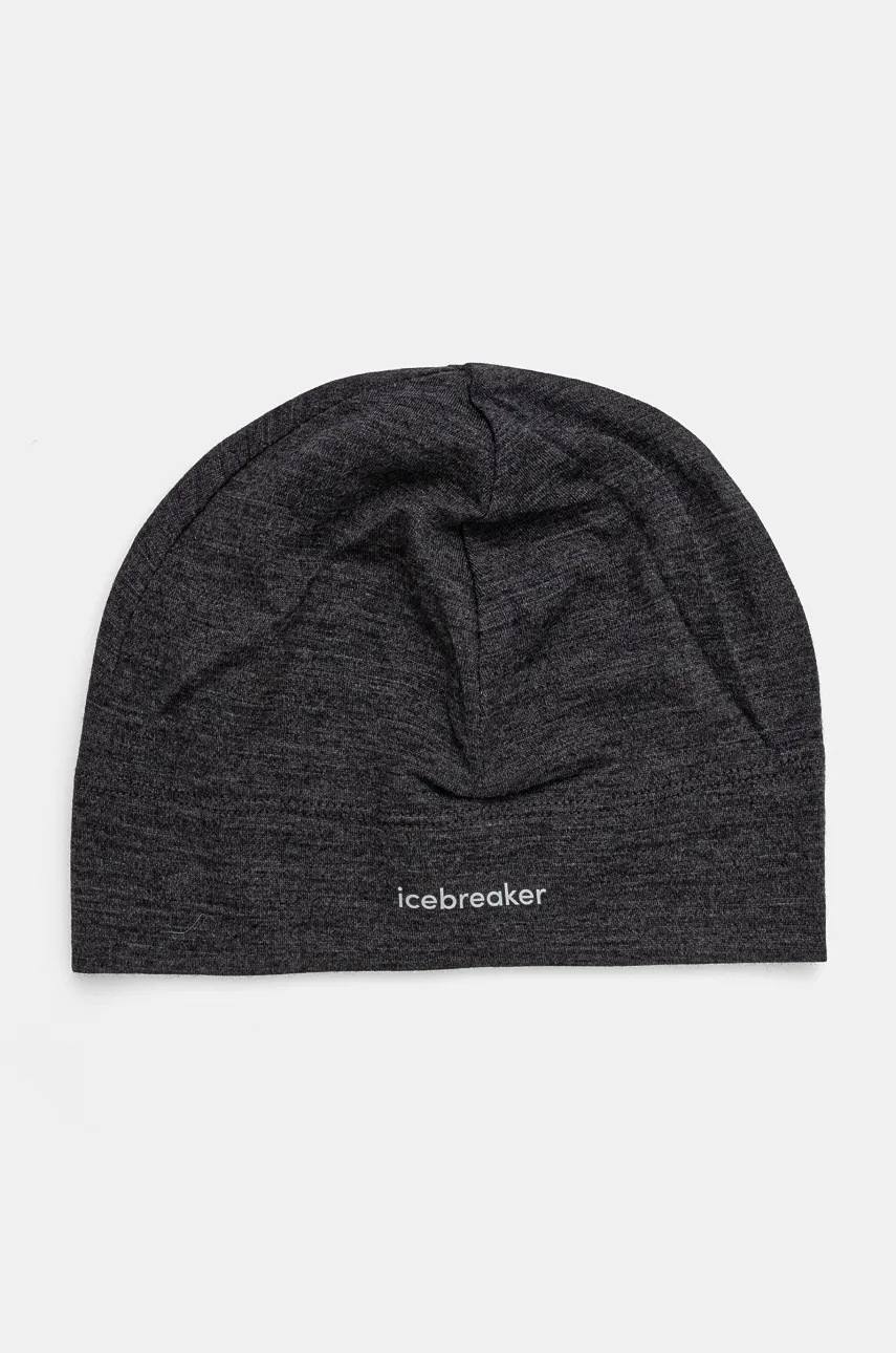 

Шапка Icebreaker Merino 200 Oasis в сиво с фина плетка от вълна IB0A56SH0111, Сив