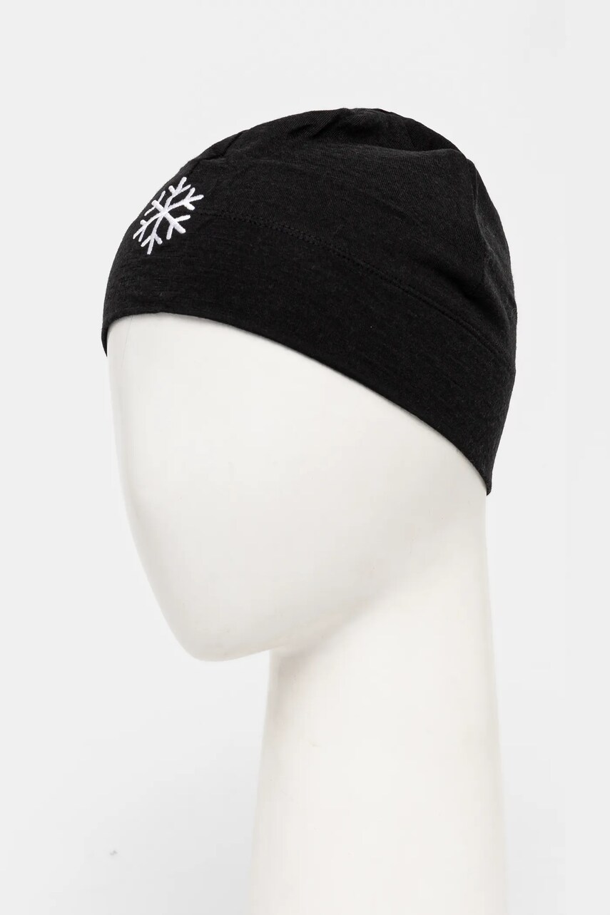 Шапка Icebreaker Icebreaker x Protect Our Winters цвет чёрный из тонкого трикотажа шерсть IB0A575P0011 Шапка Icebreaker Icebreaker x Protect Our Winters цвет чёрный из тонкого трикотажа шерсть IB0A575P0011