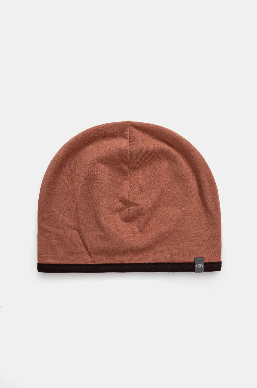 Icebreaker beanie cu doua fete 200 Oasis culoarea rosu, de lana, din tesatura neteda, IBIBM20003G1