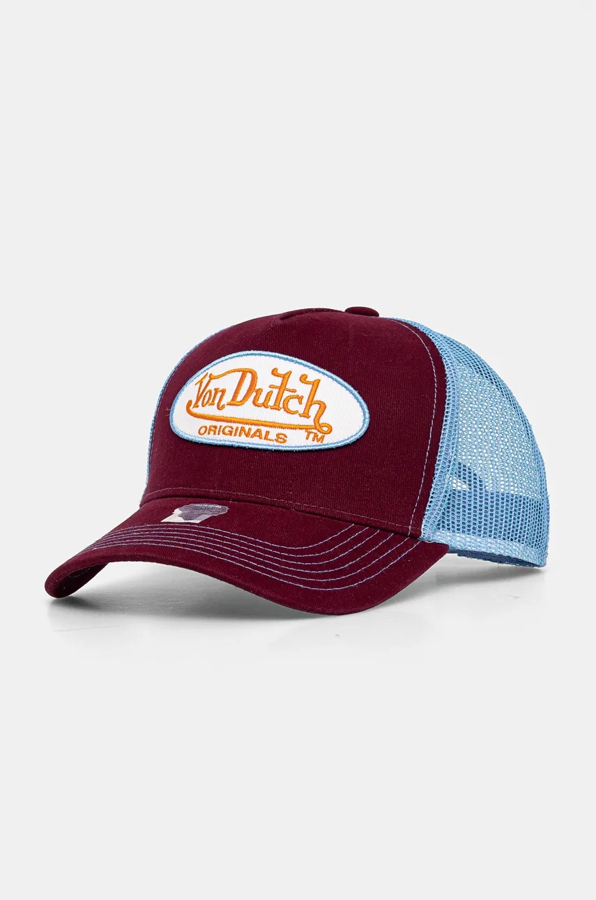 

Шапка с козирка Von Dutch TRUCKER BOSTON в лилаво с десен 7030129, Виолетов