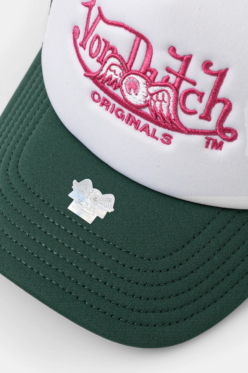 Кепка Von Dutch TRUCKER SORO цвет зелёный с аппликацией 7030817 Кепка Von Dutch TRUCKER SORO цвет зелёный с аппликацией 7030817