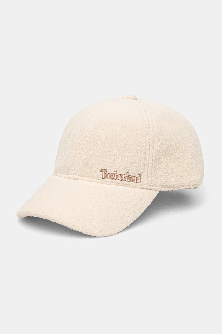 Timberland sapca culoarea bej, neted, TB0A61M2EFL1 Timberland sapca culoarea bej, neted, TB0A61M2EFL1