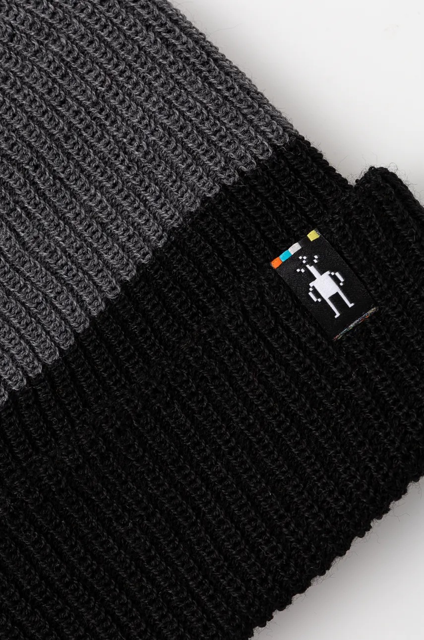 Шапка Smartwool Cantar Colorblock цвет чёрный шерсть SW011491 Шапка Smartwool Cantar Colorblock цвет чёрный шерсть SW011491