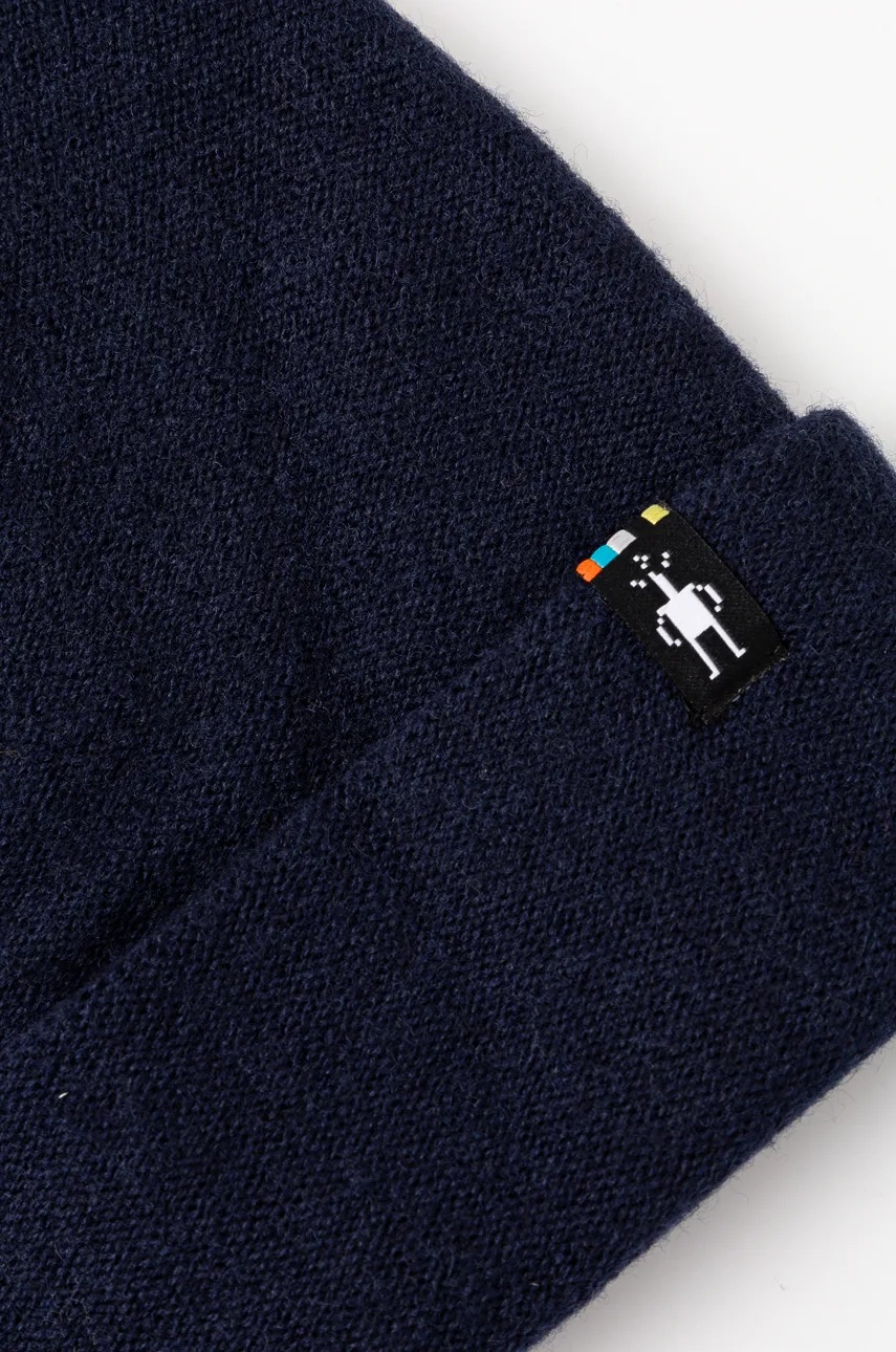 Шапка Smartwool Boiled Wool цвет синий шерсть SW018123