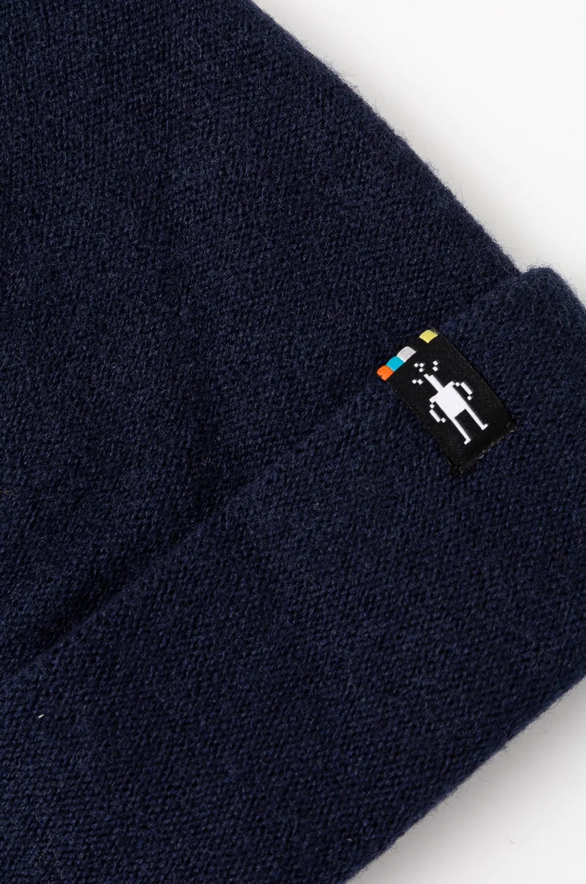 Шапка Smartwool Boiled Wool цвет синий шерсть SW018123 Шапка Smartwool Boiled Wool цвет синий шерсть SW018123