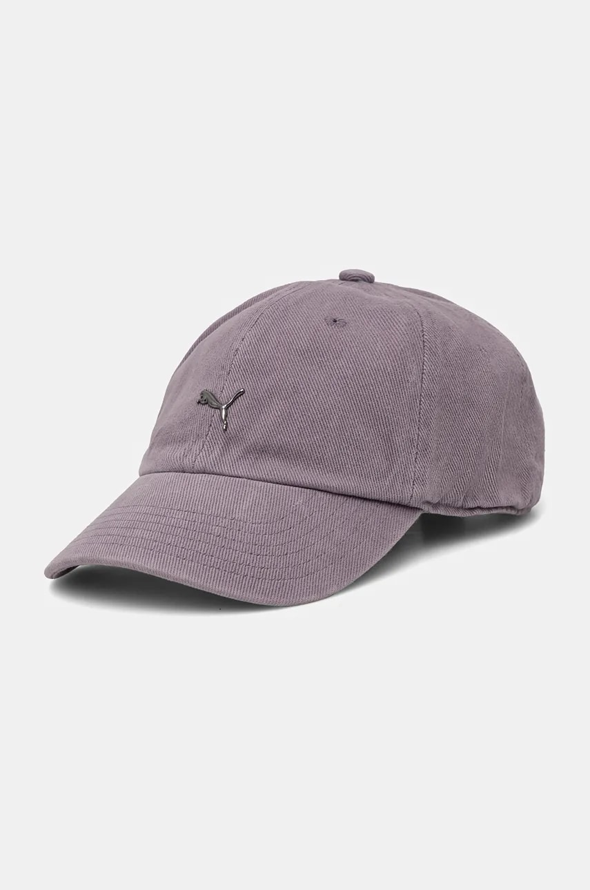 Puma șapcă de baseball din bumbac Gym2K BB culoarea violet, neted, 025676 Puma șapcă de baseball din bumbac Gym2K BB culoarea violet, neted, 025676