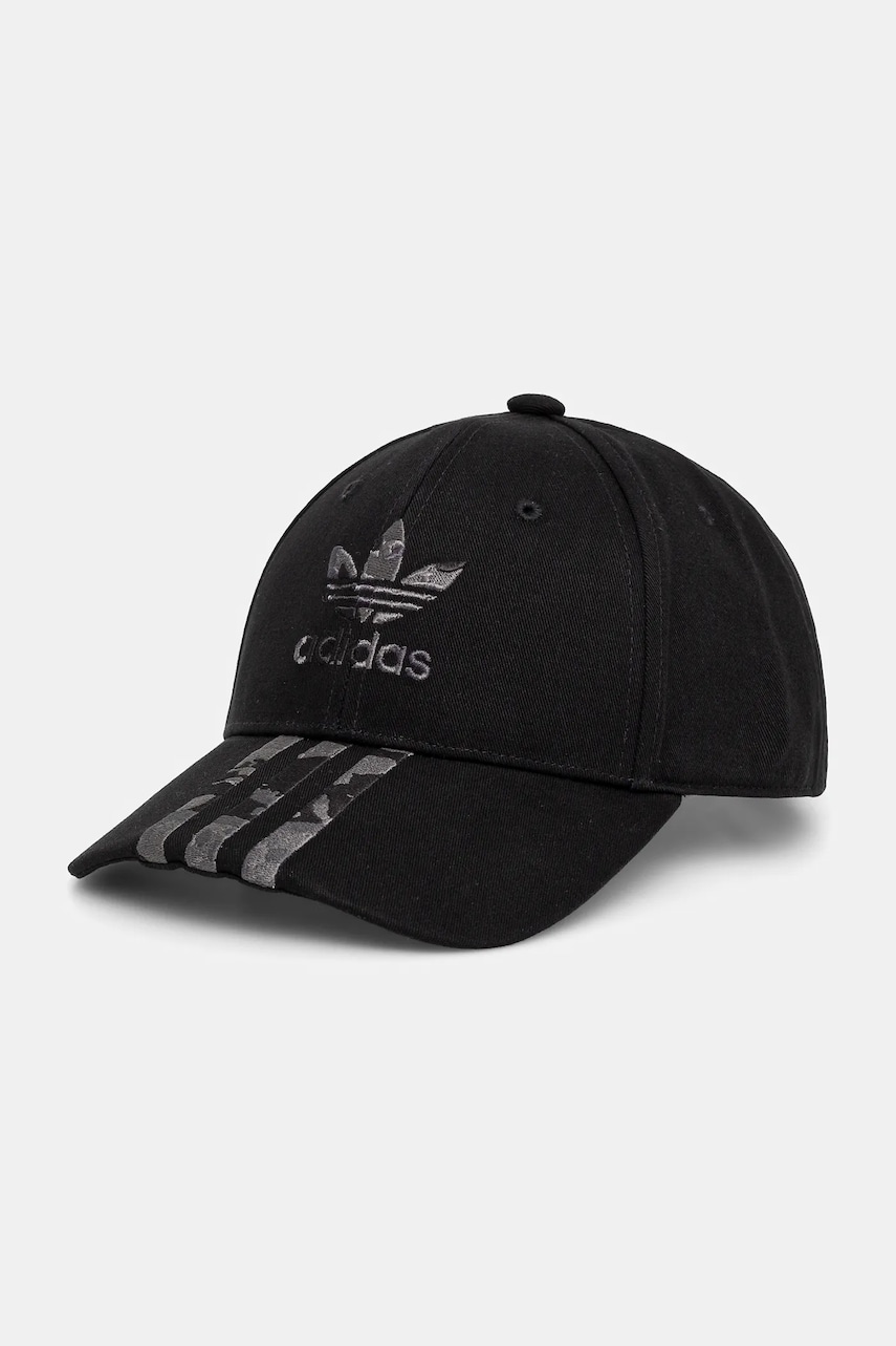 adidas Originals șapcă de baseball din bumbac culoarea negru, cu imprimeu, IY1545 adidas Originals șapcă de baseball din bumbac culoarea negru, cu imprimeu, IY1545