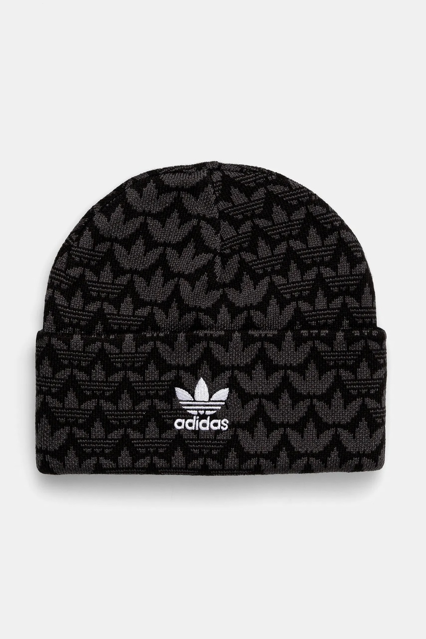 

Шапка adidas Originals Monogram в черно от плътен трикотаж IY4043, Черен