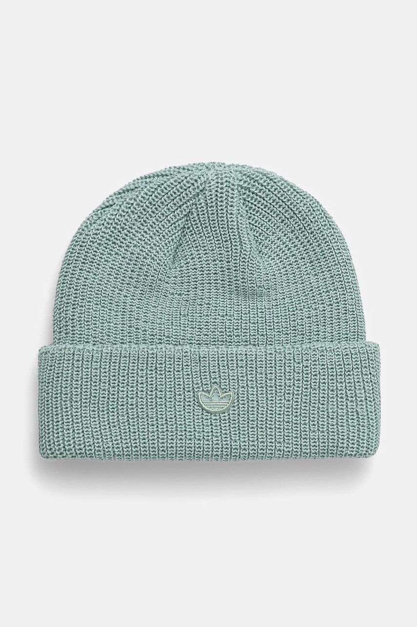 Levně Čepice adidas Originals tyrkysová barva, z husté pleteniny, IY4642