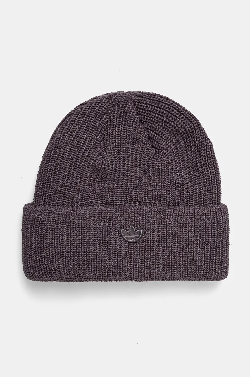 Levně Čepice adidas Originals šedá barva, z husté pleteniny, IY7031