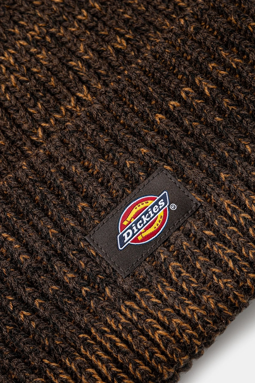 Шапка Dickies Lewistown Beanie цвет коричневый из толстого трикотажа DK0A4Z3J Шапка Dickies Lewistown Beanie цвет коричневый из толстого трикотажа DK0A4Z3J