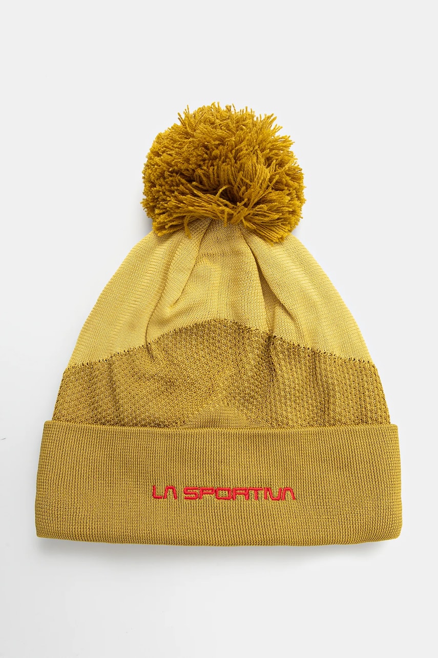 LA Sportiva caciula Knitty culoarea galben, din tricot gros, Y58732735 LA Sportiva caciula Knitty culoarea galben, din tricot gros, Y58732735