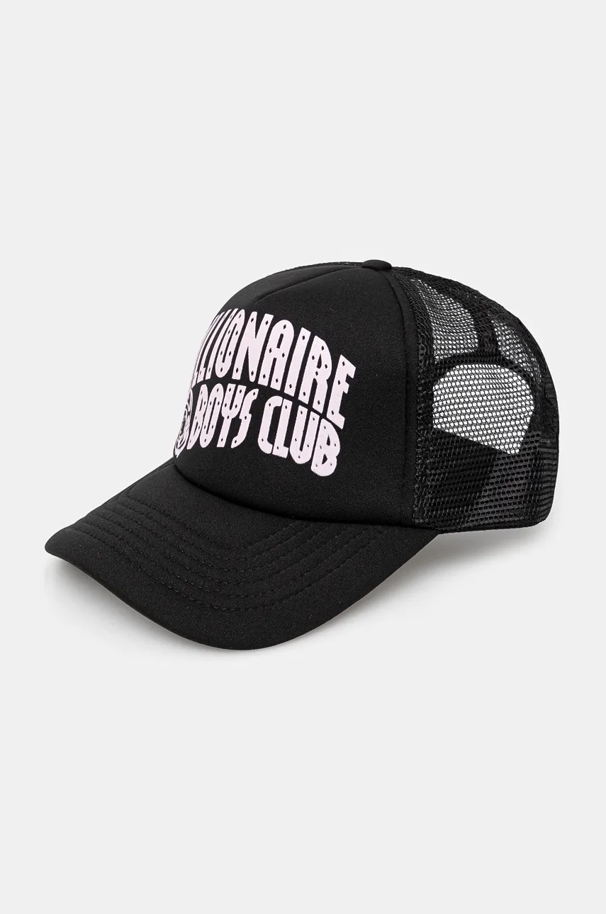 

Шапка с козирка Billionaire Boys Club Arch Logo Trucker Cap в черно с принт B24359, Черен