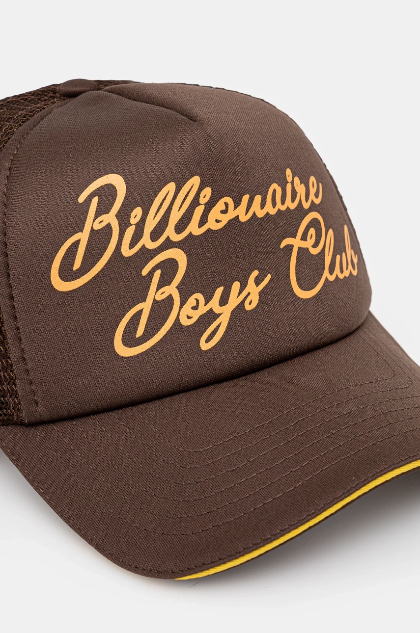 Kapa Sa šiltom Billionaire Boys Club Script Trucker Cap Boja: Smeđa, S Aplikacijom, B24470