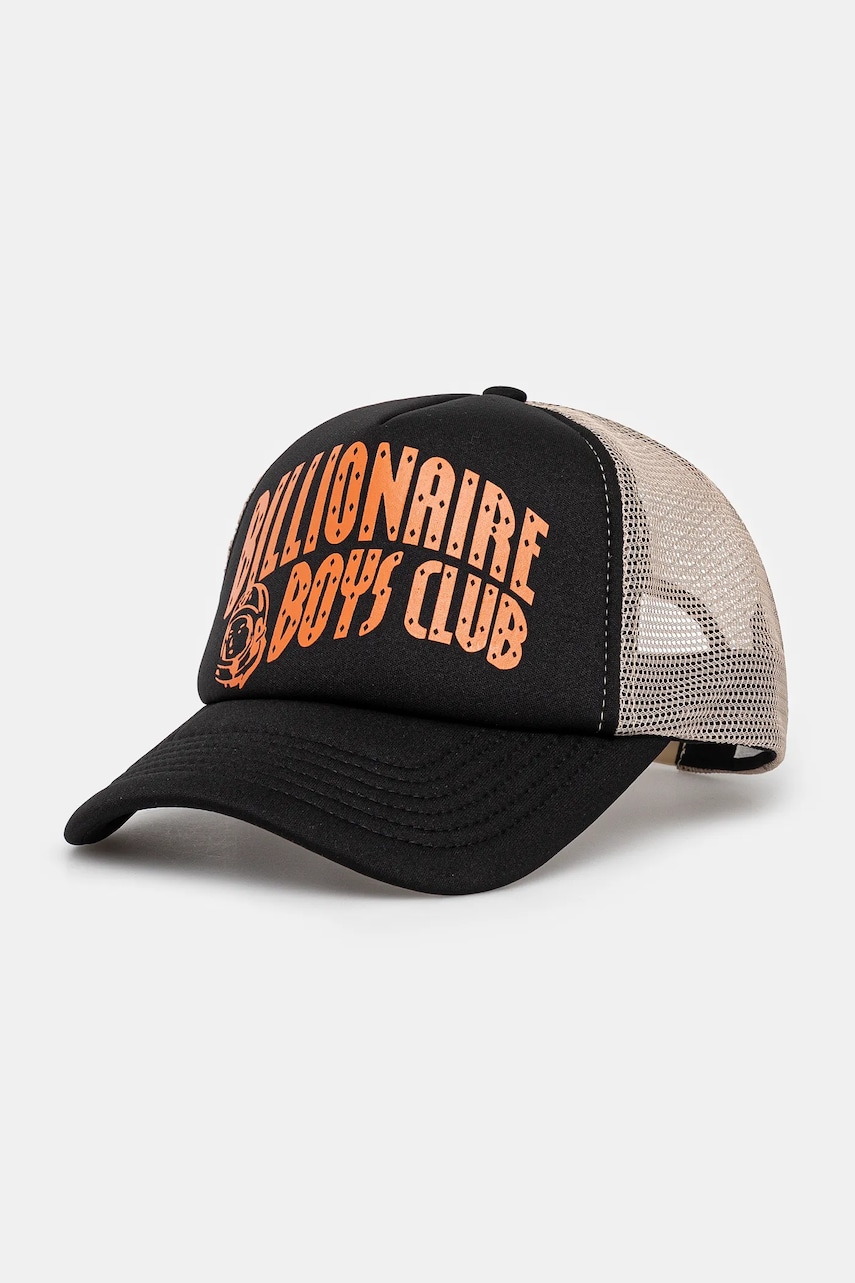 Billionaire Boys Club șapcă Arch Logo Trucker Cap culoarea negru, cu imprimeu, B24471 Billionaire Boys Club șapcă Arch Logo Trucker Cap culoarea negru, cu imprimeu, B24471