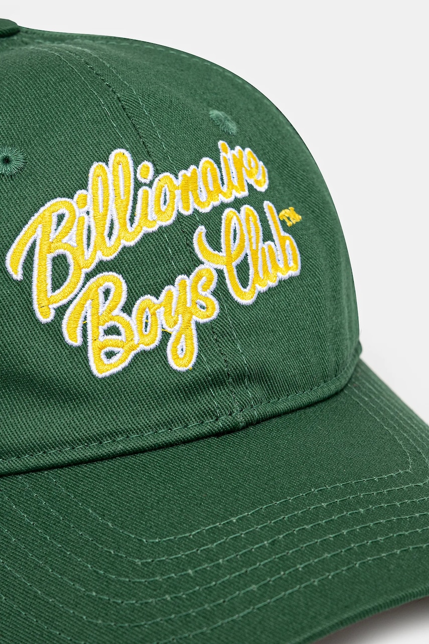 Хлопковая кепка Billionaire Boys Club Script Logo Dad Cap цвет серый с аппликацией B24472 Хлопковая кепка Billionaire Boys Club Script Logo Dad Cap цвет серый с аппликацией B24472