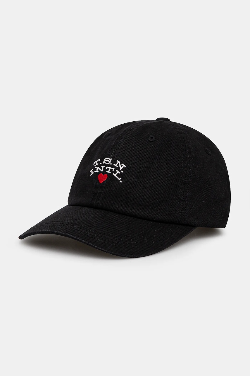 thisisneverthat șapcă de baseball din bumbac Heart Cap culoarea negru, cu imprimeu, TN243WHWBC08 thisisneverthat șapcă de baseball din bumbac Heart Cap culoarea negru, cu imprimeu, TN243WHWBC08