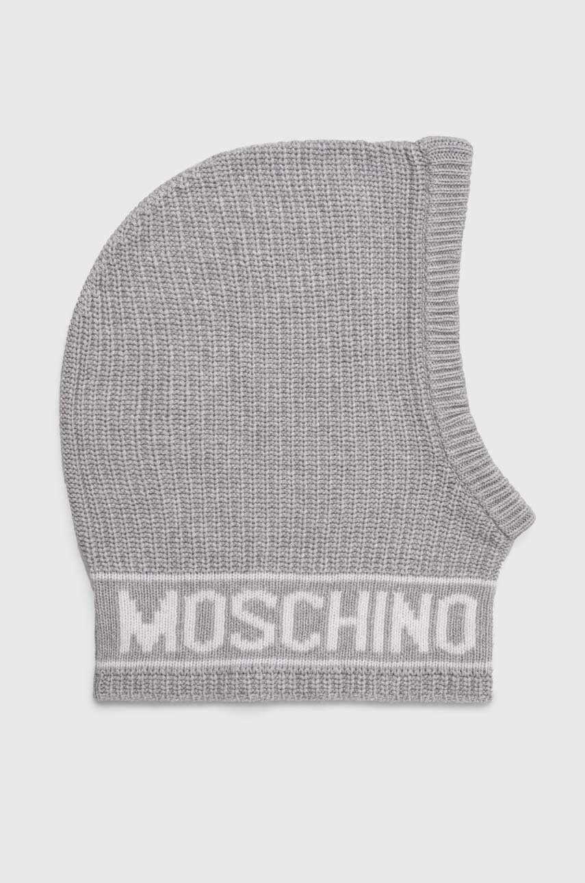 

Вълнена балаклава Moschino в сиво M3136 65414, Сив
