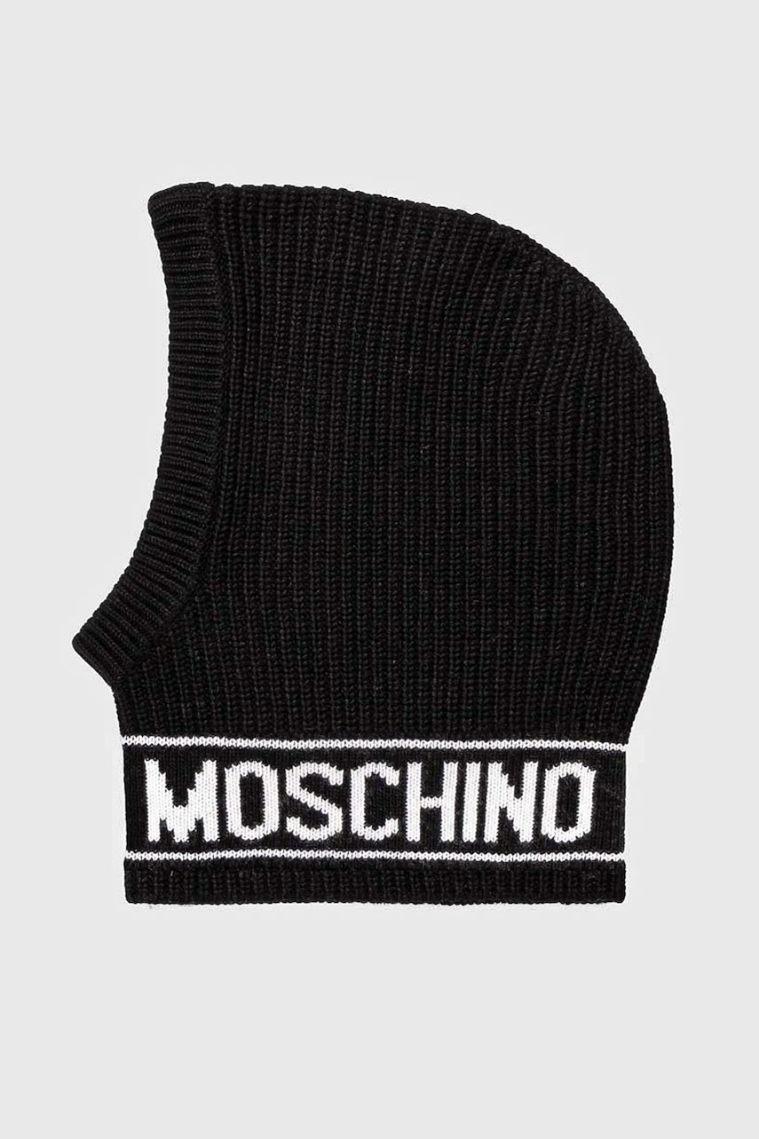 Levně Vlněná kukla Moschino černá barva, M3136 65414