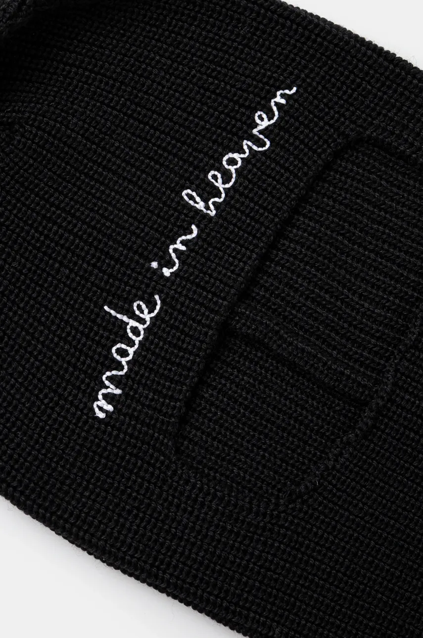 Шерстяной капор Fiorucci Embroidered Balaklava цвет чёрный U01FPAHA217KN05BK01 Шерстяной капор Fiorucci Embroidered Balaklava цвет чёрный U01FPAHA217KN05BK01
