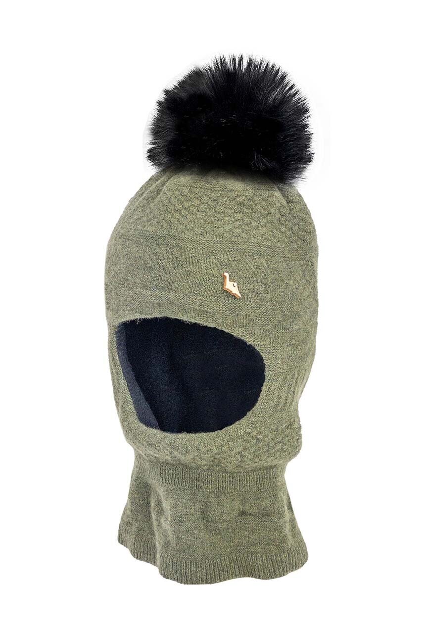 Jamiks fular circular din lână pentru copii BRUT culoarea verde, JZH343