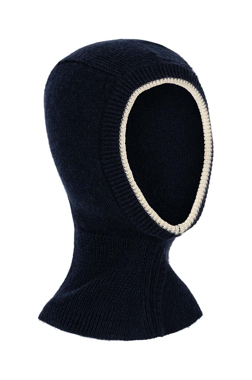 Levně Dětský vlněný nákrčkník Konges Sløjd LOULI BALACLAVA tmavomodrá barva, KS101252