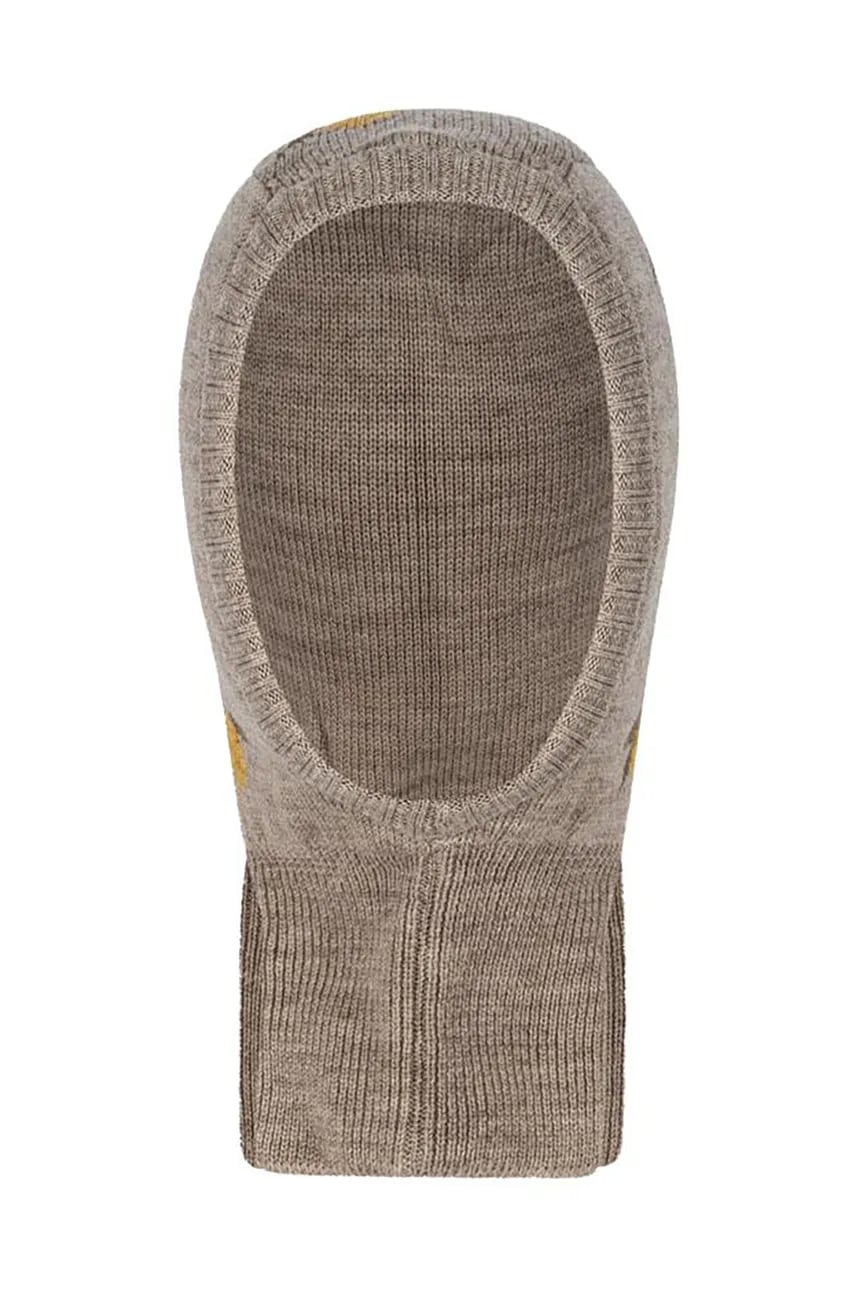 Детская шерстяная балаклава Konges Sløjd BELOU LEMON KNIT BALACLAVA цвет серый KS101426
