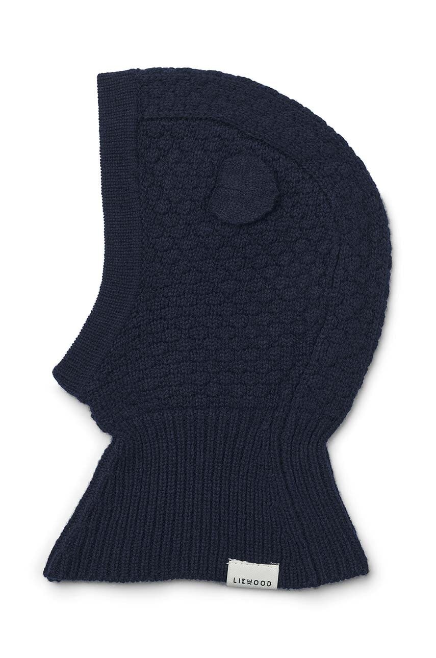 Liewood fular circular din lână pentru copii Oggy Balaclava culoarea albastru marin, LW15098