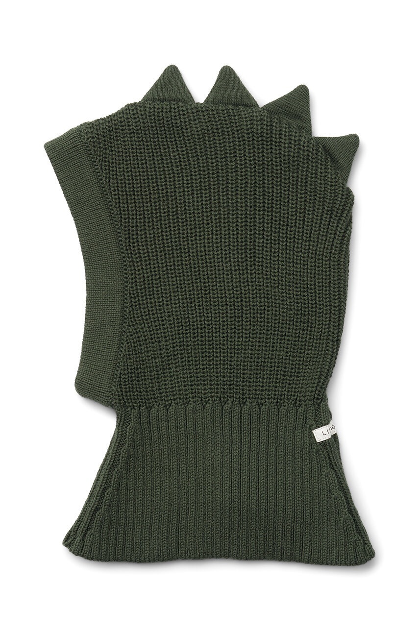 Дитяча балаклава Liewood Hanibal Dino Balaclava колір зелений LW18116