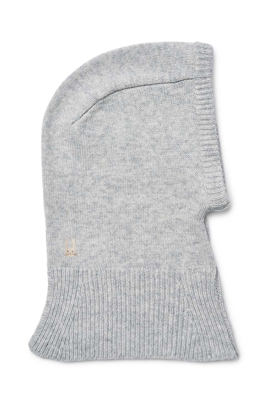 Liewood fular circular din lână pentru copii Azalea Balaclava culoarea gri, LW19201