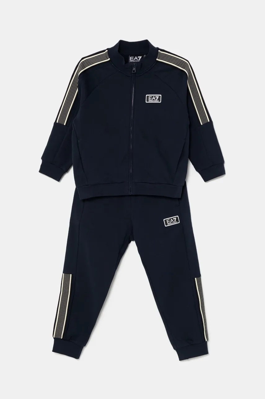 

Детски анцуг EA7 Emporio Armani в синьо 6DBV57 BJEXZ, Син